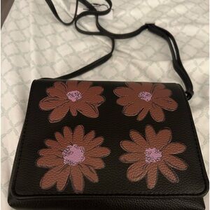 Vera Bradley faux blue leather moonless night small flap hipster NWT